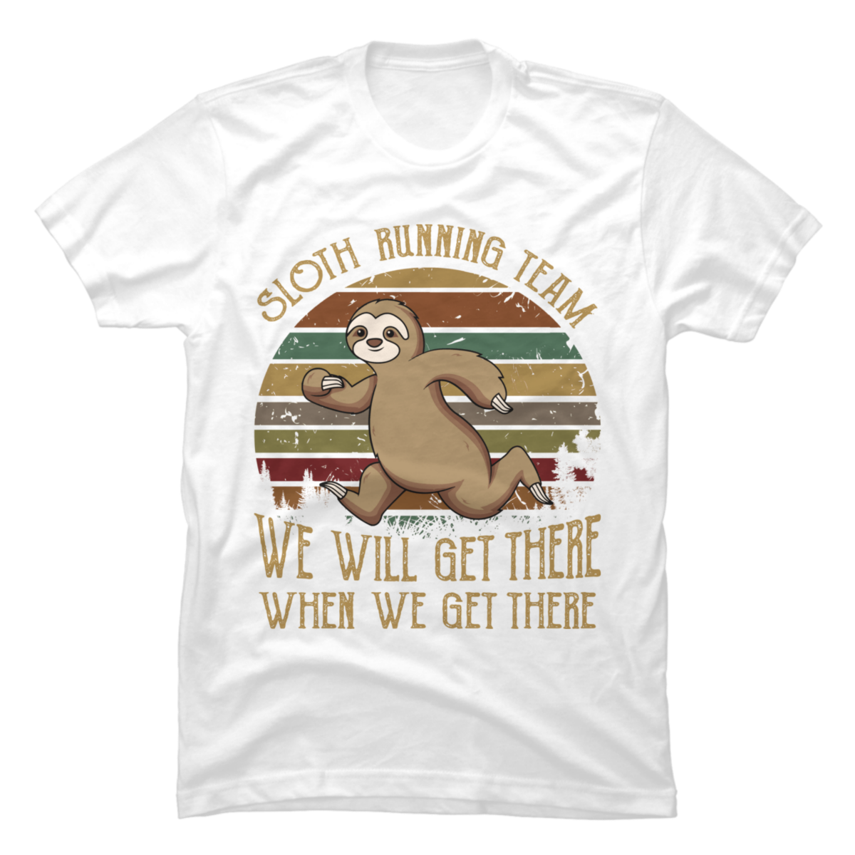 sloth running team shirt